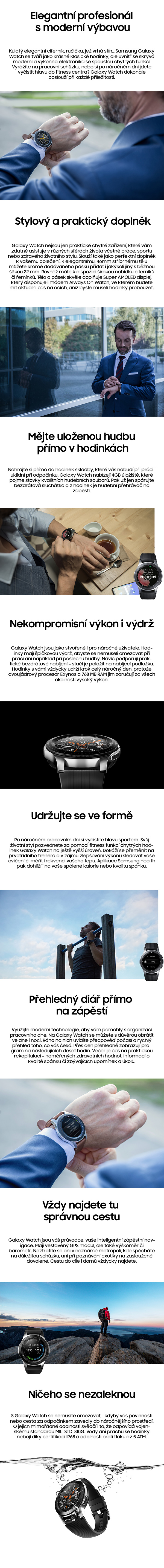 Samsung Galaxy Watch 46mm SM-R800 Stříbrné sleva akce nejlevnejsi heureka